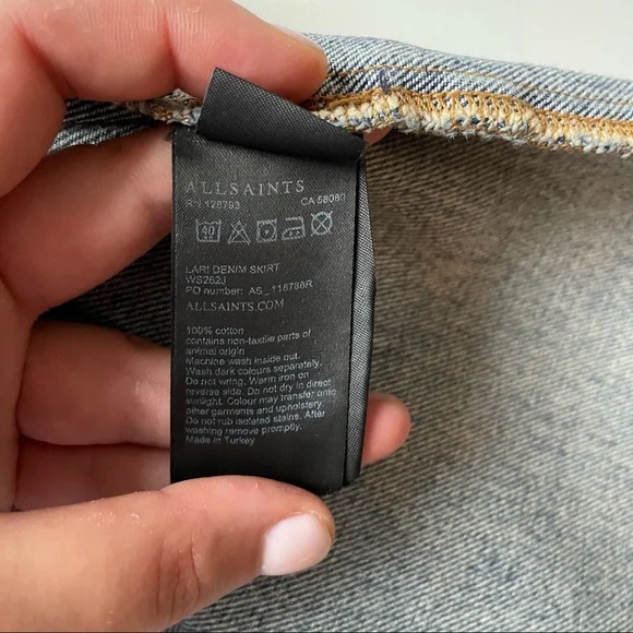 All Saints Denim Mini Skirt - Picture 15 of 15